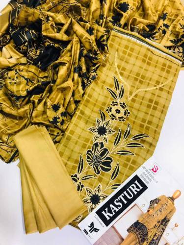 Bin Saeed Embroidered Digital Lawn 3 pc suit 