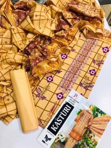 Bin Saeed Embroidered Digital Lawn 3 pc suit 