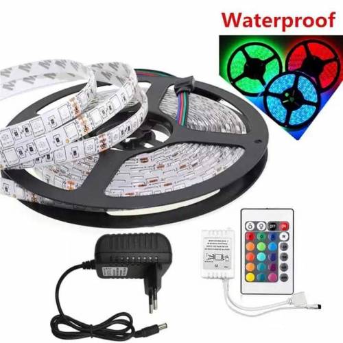Rgb Waterproof Led Strip Light 5m Rgb Dc 12v Led Strip With Remote