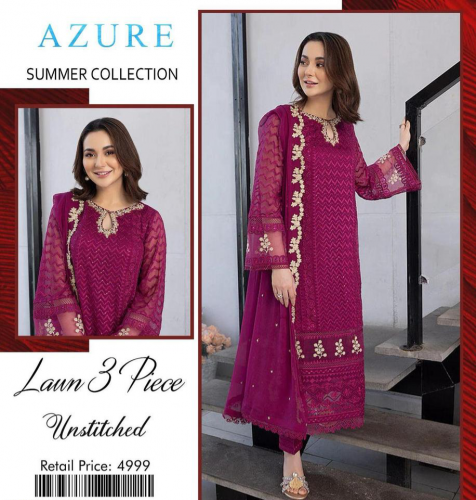 •  Fabric: Lawn•  Shirt Front: Embroidered•  Daman And Neck: Embroider