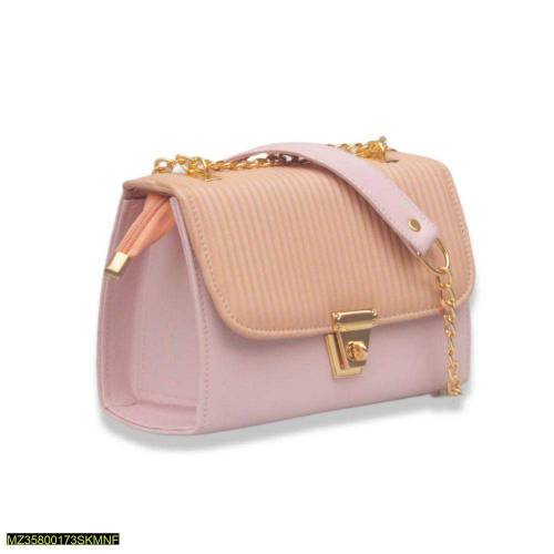 women's PU Leather plan top handle shoulder bag 