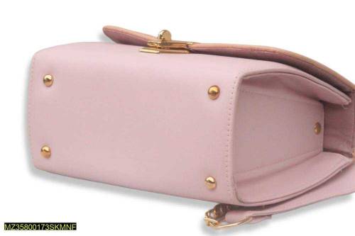 women's PU Leather plan top handle shoulder bag 