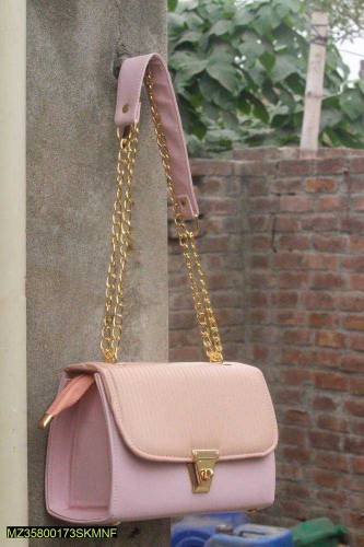 women's PU Leather plan top handle shoulder bag 