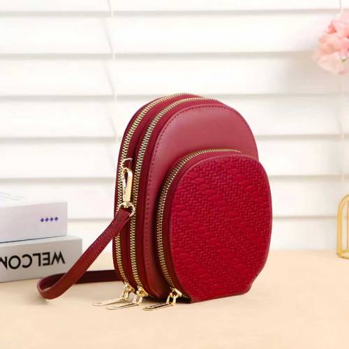 3 Zipper Cellphone Cross Body Bag 