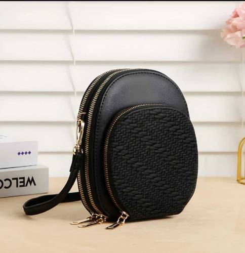 3 Zipper Cellphone Cross Body Bag 