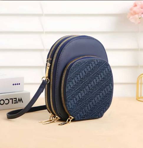 3 Zipper Cellphone Cross Body Bag 