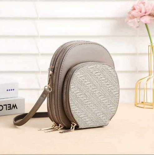 3 Zipper Cellphone Cross Body Bag 