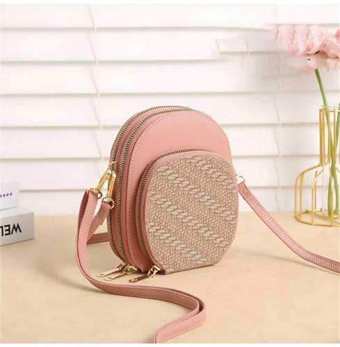 3 Zipper Cellphone Cross Body Bag 