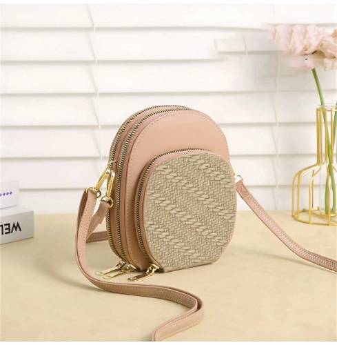 3 Zipper Cellphone Cross Body Bag 