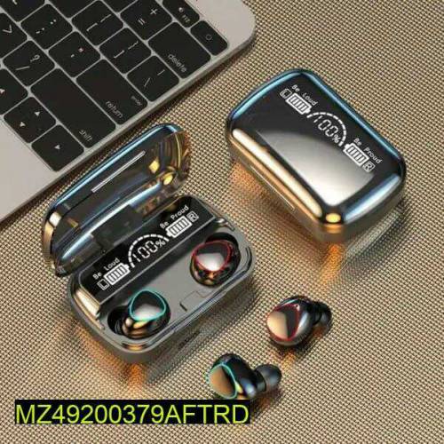 M10 Digital Display case Earbuds, Black 
