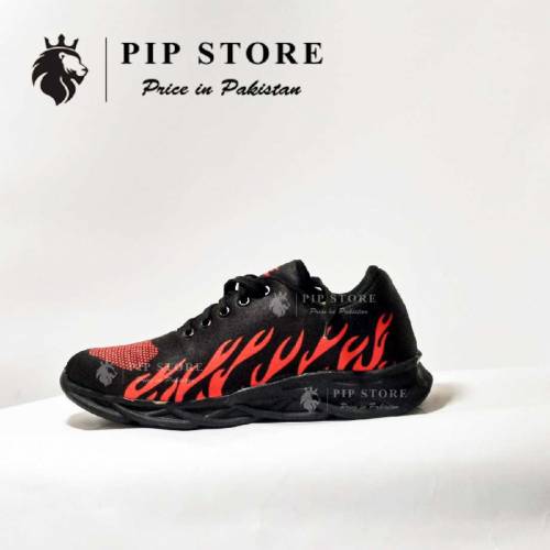 Men's Rubber Comfortable Joggers Red Fire.