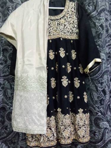 chiffon frock and maisuri trouser