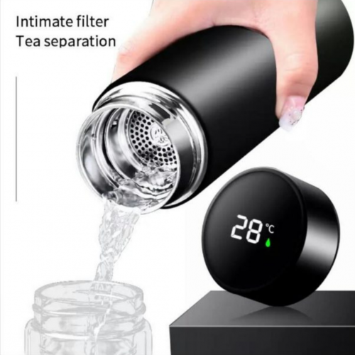 500-ML Water Bottle With Digital LED Temperature Display