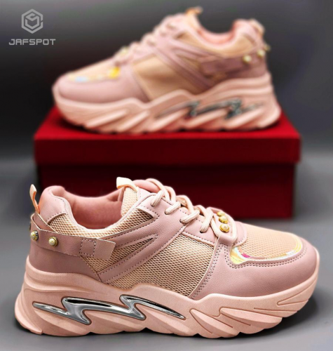 Women's Rexine Rhinestones Joggers 