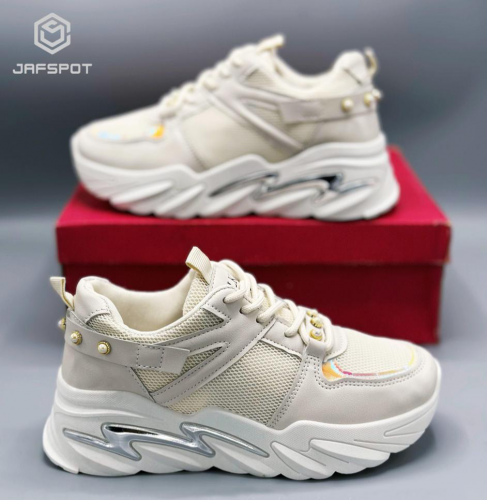 Women's Rexine Rhinestones Joggers 