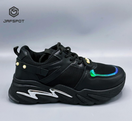 Women's Rexine Rhinestones Joggers 