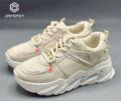 Women's Rexine Rhinestones Joggers 