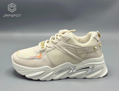 Women's Rexine Rhinestones Joggers 