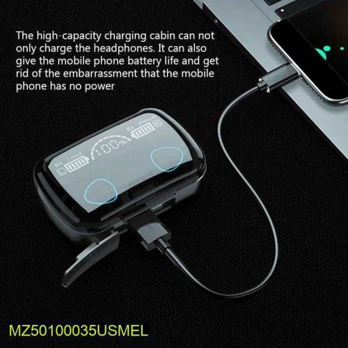 M10 Digital Display Case Earbuds, Black