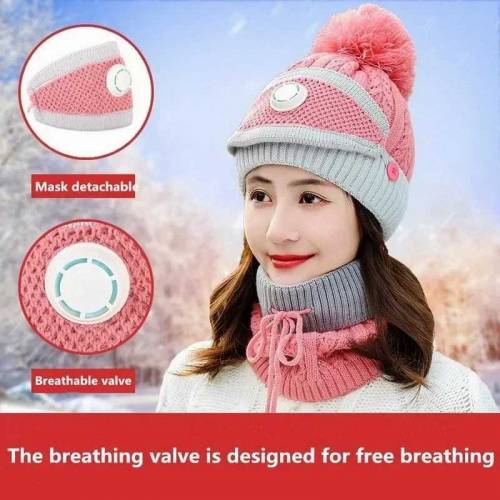 branded wool cap for women