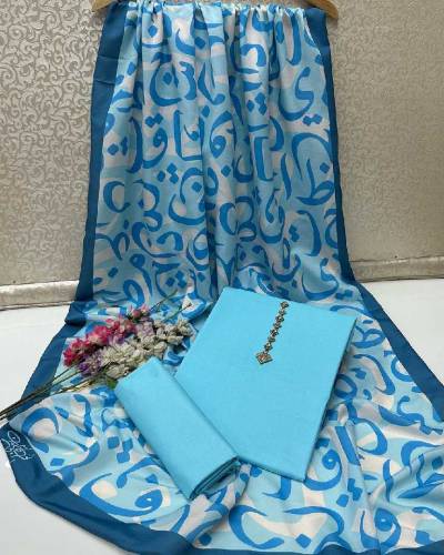 Ladies 3 Pcs (Unstitch)pp