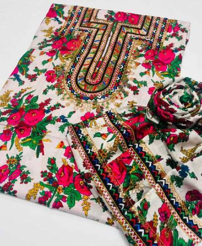 Alhamdulilah New Collection,,,➡️Stuff Arabic Lawn,,,printed➡️Shirt Baloc