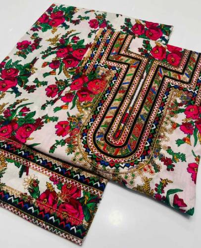 Alhamdulilah New Collection,,,➡️Stuff Arabic Lawn,,,printed➡️Shirt Baloc