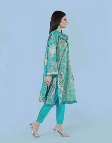 3 pcs  Bareek Lawn  printed suit Trible Charm (03145156658)