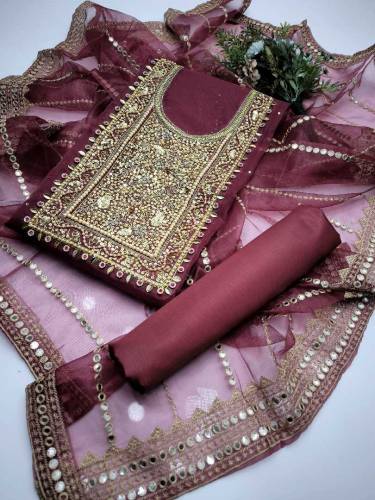 *New Special Made Handmade Party Wear 3pc Dress