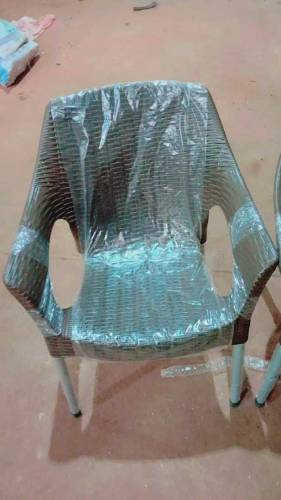 Ratan Plastic Chair With Iron Leg