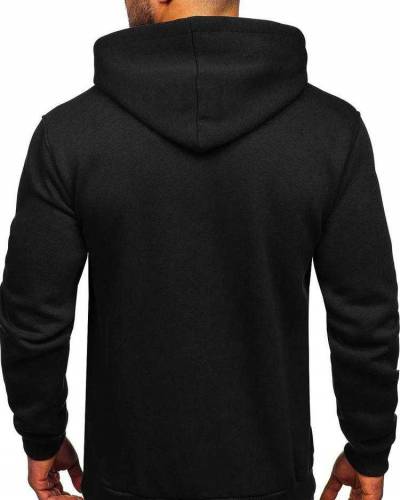 Stiched Fleece Plain Hoodie for Men 