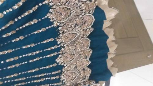 paplum frock and gharar with dopata and clutch