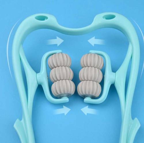 Multifunctional Manual Six-wheel Neck Massager Massage Relieve Roller 