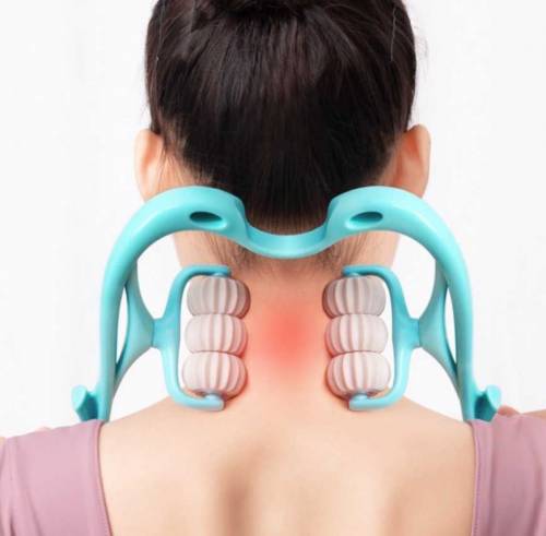 Multifunctional Manual Six-wheel Neck Massager Massage Relieve Roller 