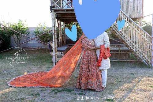 lehnga maxi bridal dress with heavy tail dopta