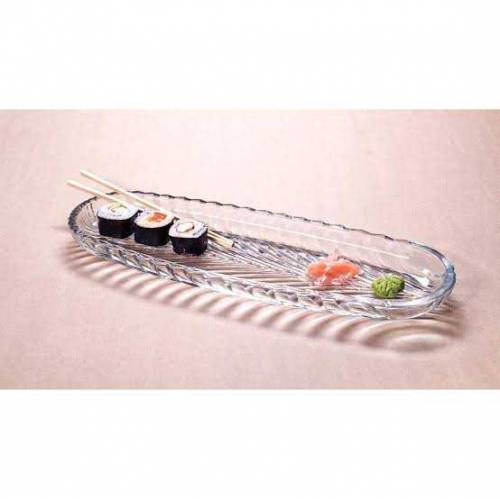 Glass Serving Dish for Kabab, Transparent Snack Serving Tray, Glasswar