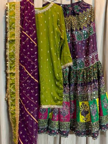 🎀short shirt with garara and organza dupatta🎀 wore only once