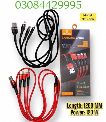 3 In 1 Mobile Charging Cable