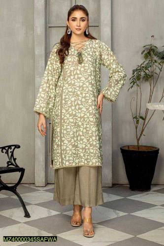 2 Psc women's Unstitched Masuri Printed Suit TZK-61