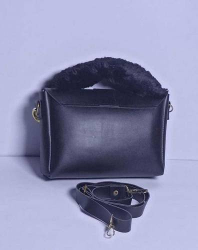 Women unique Chunky FUR style leather Purse