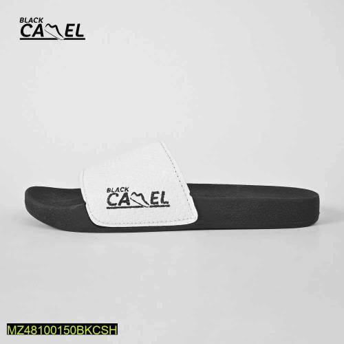 Black Camal  Cobra Texted Slide White 