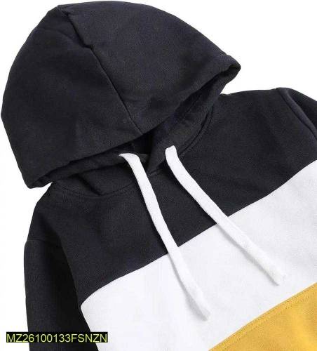 1 Pc Men's Stitched Fleece Plain Hoodie