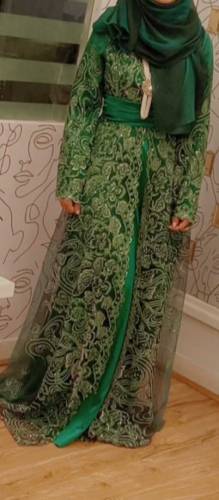 bottle green dres