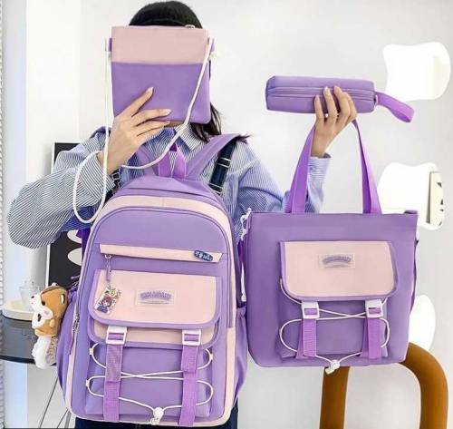 4 Pcs Girls School & College Bag