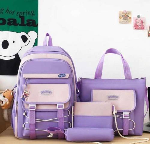 4 Pcs Girls School & College Bag