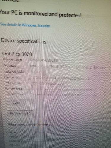 Dell optiplex 3020