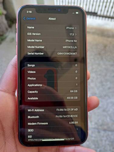 Iphone xr 64gb jv non pta 
