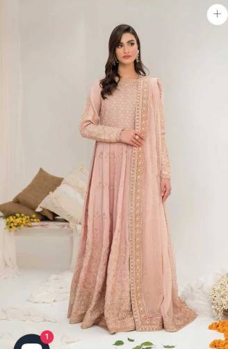 fancy Embroidered Raw silk suit