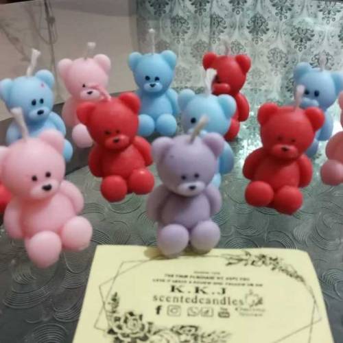 teddy bear scented candles 