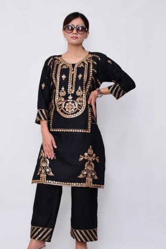 2 pc women linen stitched women suit 